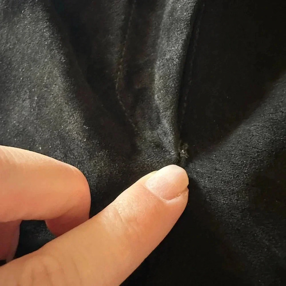 Vintage Lord & Taylor Suede Leather Pants. Black Size 8 - Picture 5 of 12